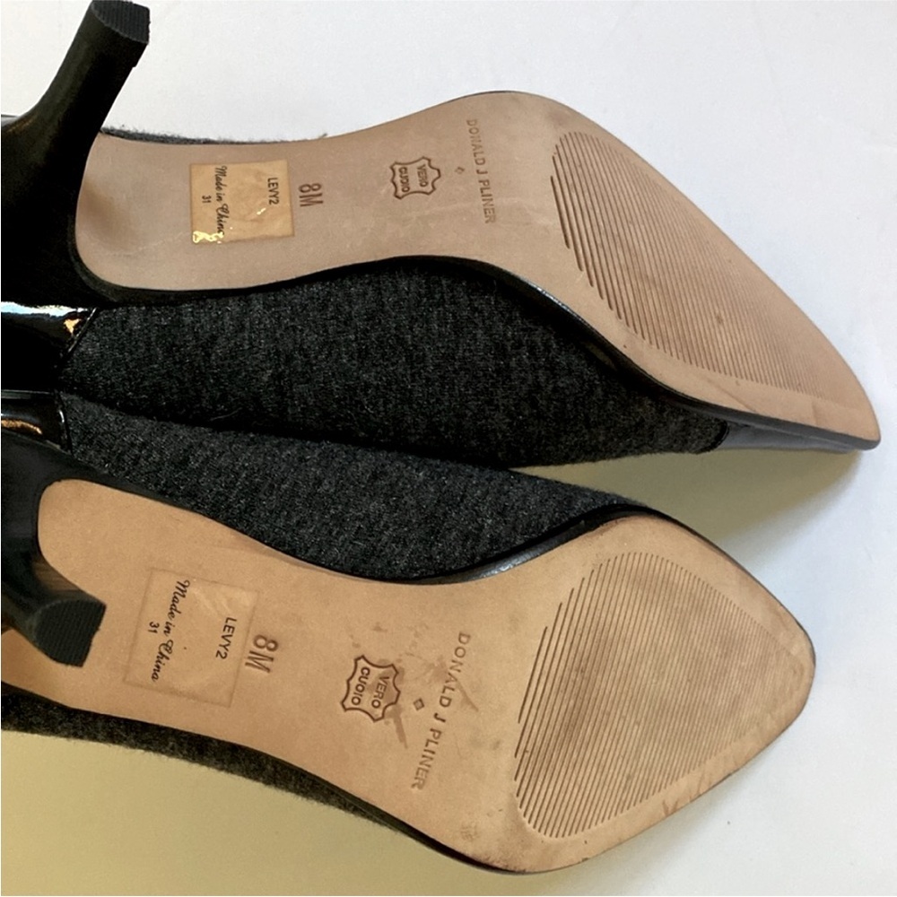 Donald J. Pliner Low Heels Shoes Ankle Size 8 Gray Black - Picture 4 of 15